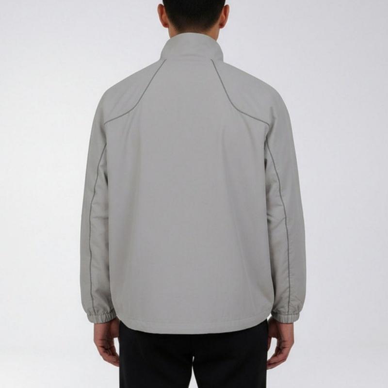 Adidas Jackets Men's Light Gray Stand Collar Moderate Other KY9984