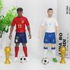 8 pezzi/set Calcio Stella C.Ronaldo Messi Mbappe Modello Bambole Cartone Animato Carino Action Figure Accessori Auto Regali per Tifosi di Calcio