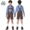 Boys Bavarian Oktoberfest Costume Set Lederhosen Outfit Kids Performance Festival Halloween Stage Wear