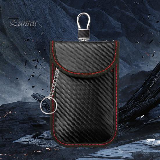Faraday Key Holder Portable Bag Car Storage Organizer Wear Resistant Anti-Theft Signal Blocking RFID Fob Protector Pouch