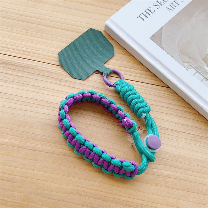 Langlebiger Sport-Handy-Anhänger Handgelenkband Anti-Verlust Unisex Verstellbar Kurz Gewebt Stabiles Lanyard Reise Diebstahlschutz Raubschutz Seil
