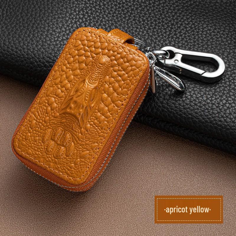 

Универсальная двухслойная сумка для ключей автомобиля из крокодиловой кожи для мужчин и женщин жёлтый