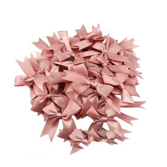 

50 шт. бантов из атласной ленты 3,3 дюйма для упаковки подарков светло-розовый