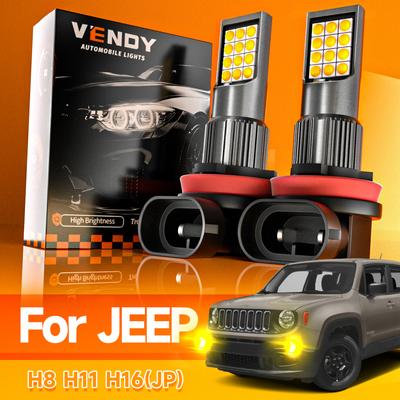 2pcs Ampoule LED Antibrouillard H11 Lampe Canbus Sans Erreur Pour JEEP Renegade 2015-2019 Compass 2015-2019 Grand Cherokee 2014-2019