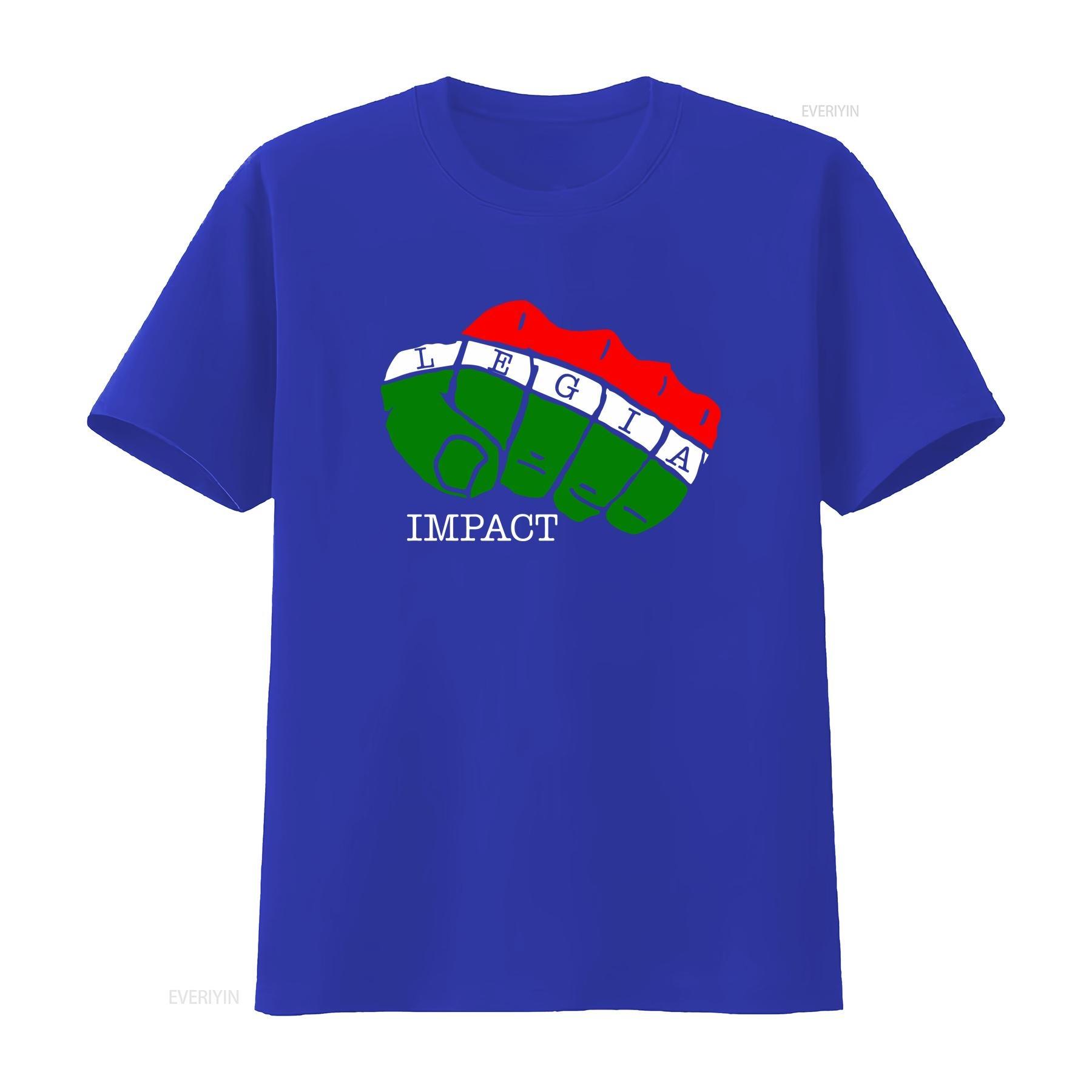 T Shirt J1513 Ultras Legia Impact Warsaw Poland Warszawa Long or Short Sleeves Vintage Washed Comfortable Top for Everyday Wear 2XL