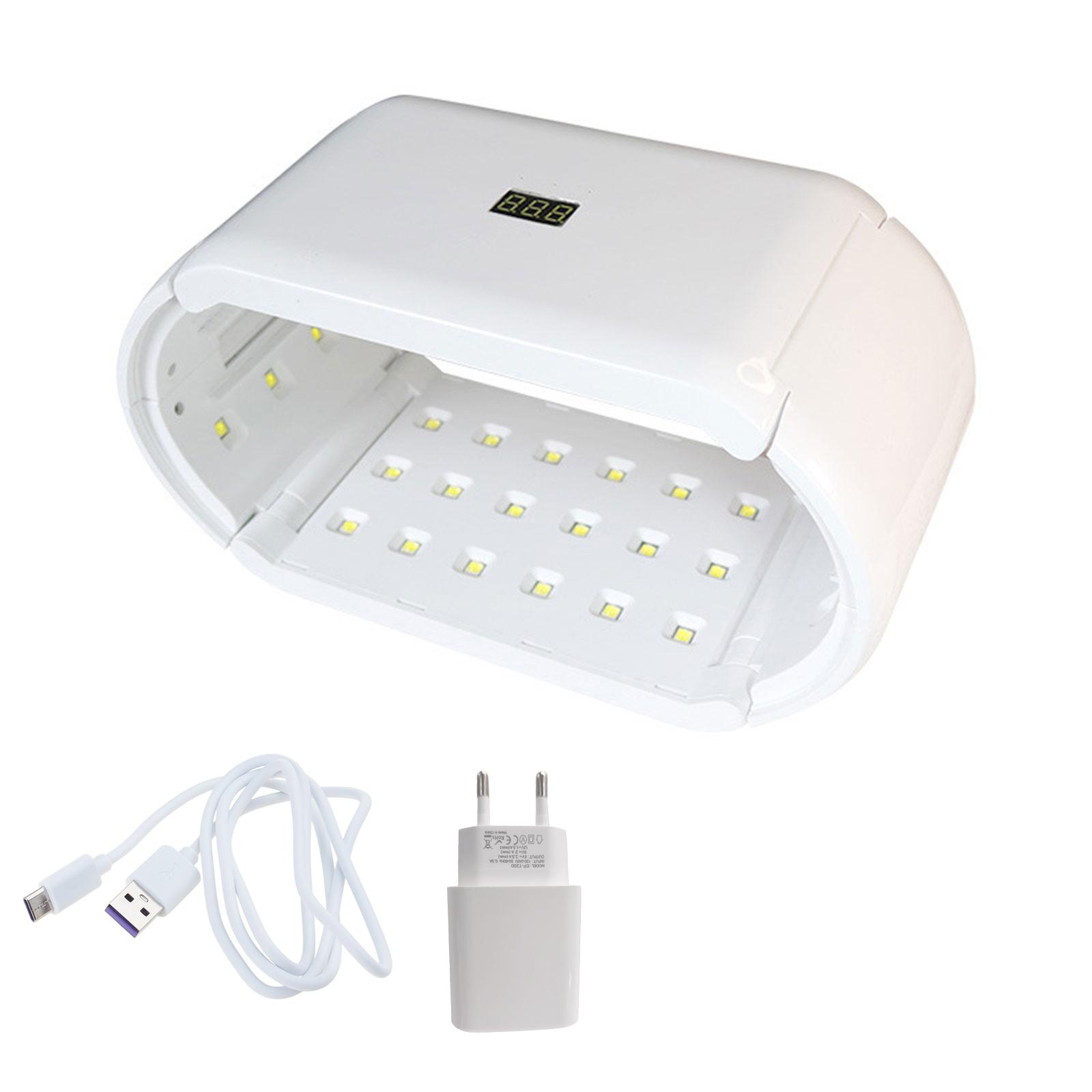 

Высокоинтенсивная УФ-лампа 96 Вт для эффективной полимеризации смолы Профессиональный свет для ногтей с контролем времени Многофункциональная светодиодная лампа EU