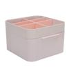 Cosmetic Storage Box Organizer with Drawer Lid Desktop Countertop Makeup Lipstick Brushes Case Holde