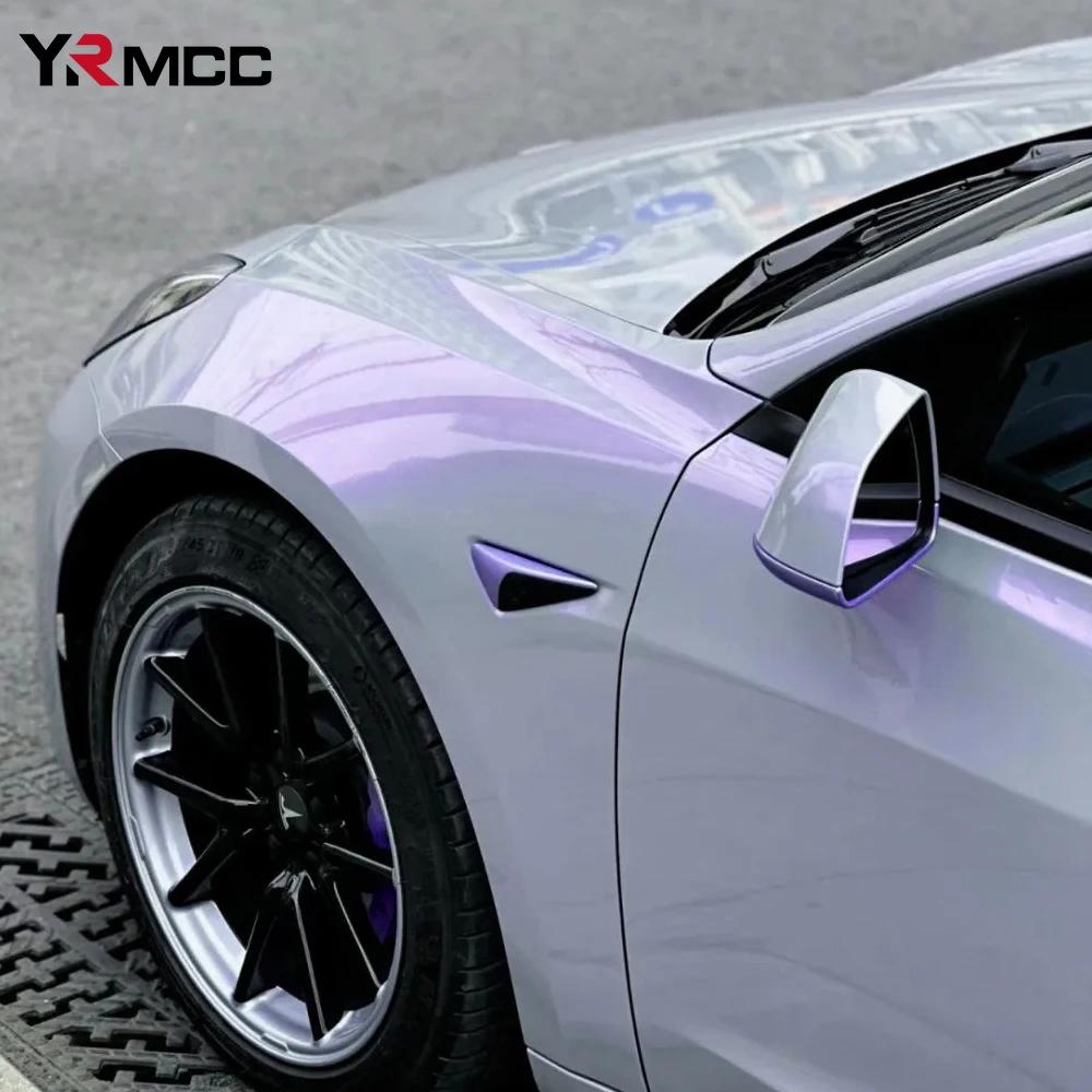 Automotive Packaging Film Gloss Dreamy Gray and Purple Vinyl Stickers Waterproof Scratch-resistant Exterior Interior Accessories