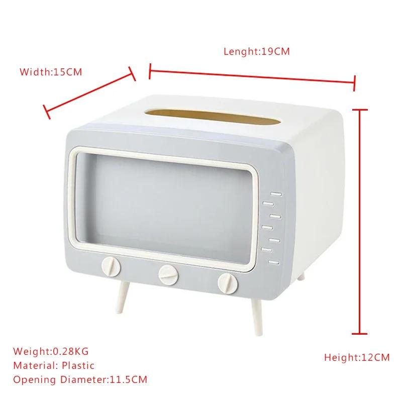 Kreativní organizér Ornament vlhčené ubrousky Dekorace Retro model rádia Stolní držák papíru Vintage zásobník Úložný prostor na ubrousky