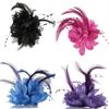 Fiori Piume Spilla Corsage Fascia per Capelli Fermaglio per Capelli Copricapo Decorazione Festa Regalo