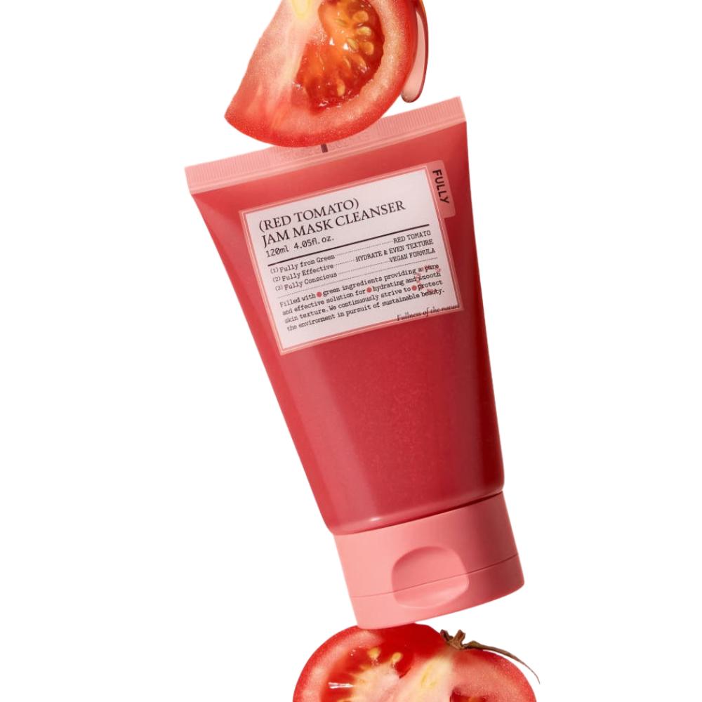 FULLY Red Tomato Jam Pack Cleanser 120ml Deep Purifying Pore Clarifying Vitamin Brightening Vegan K-Beauty