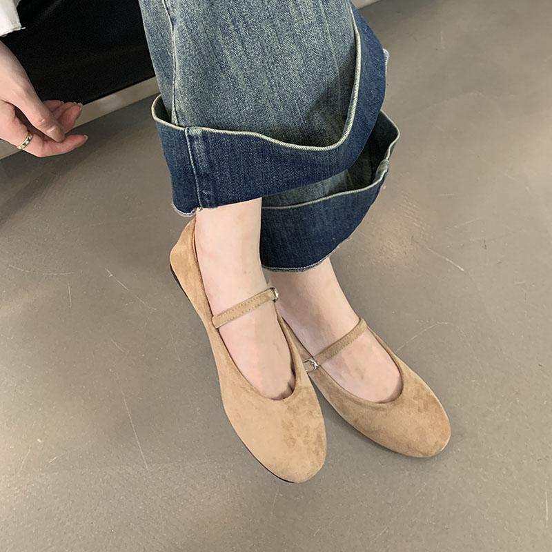 

Модная обувь с ремешком и пряжкой, женские балетки Мэри Джейн, женская неглубокая модная обувь с круглым носком, женские балетки, туфли для танцев, новинка 2025 35 хаки