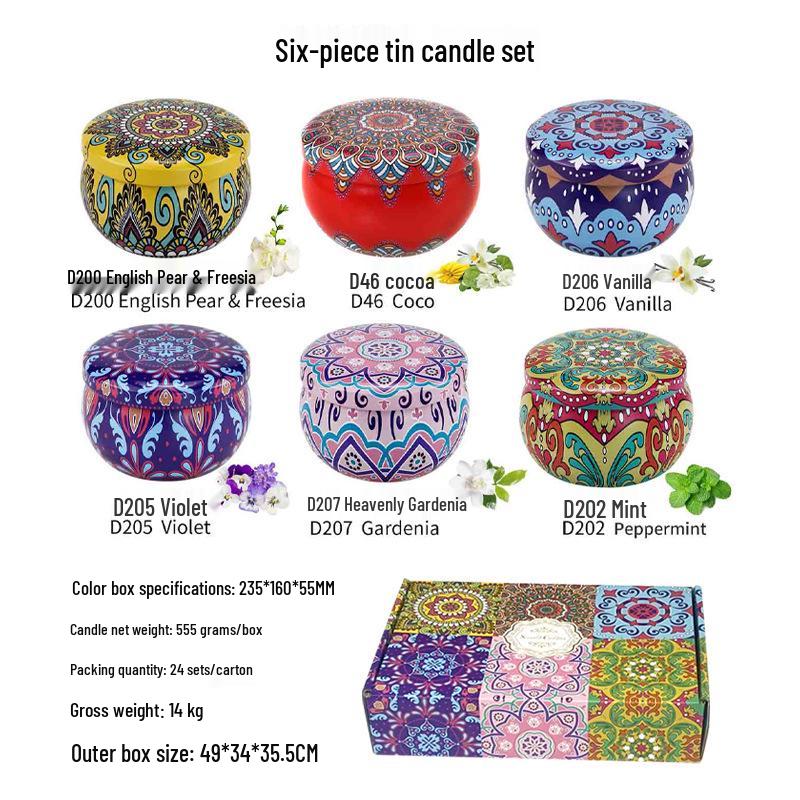 Aromatherapy Soy Candle Gift Set - Essential Oil Scented Birthday Present & Party Favor Ornament