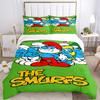 Smurf Village Adventure Print 3Pcs Bedding Setduvet Cover With 2 Bedropillowcase Home Birthday Gift