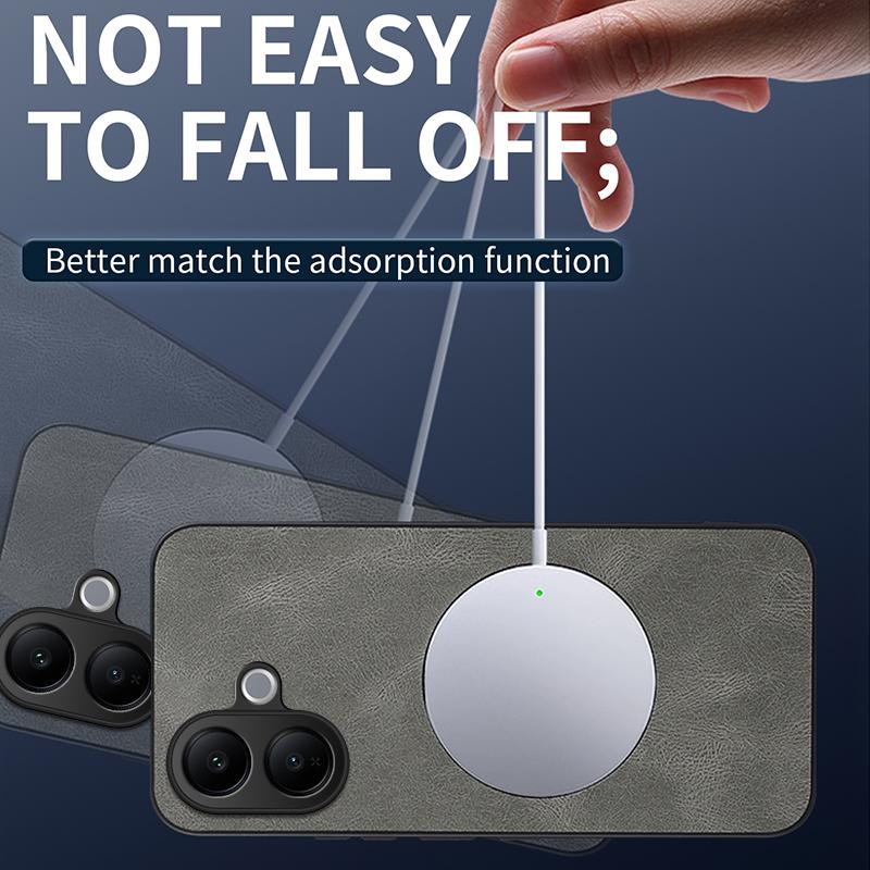 For VIVO V60 Lite Case for Magsafe Luxury Sheep Leather Skin Magnetic Matte Cover for VIVO V60Lite Anti-drop Protection Bumper