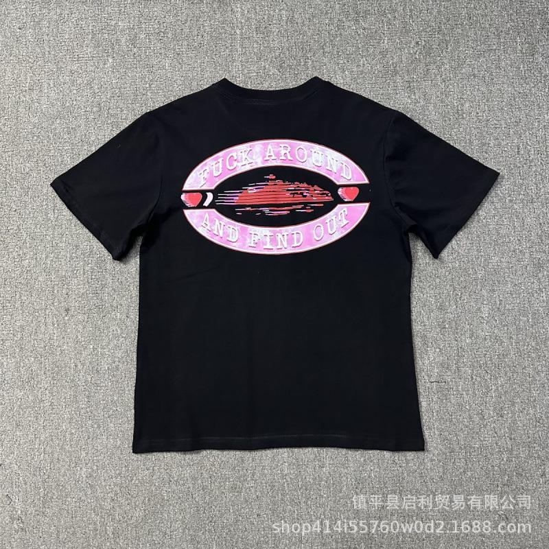 New High Street Corteiz Alcatraz Fun Letter Print Men's and Women's Casual Short Sleeve T-Shirt