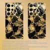 Cracked stone tempered glass phone case suitable for Samsung Galaxy S26 S25 S24 S23 S22 S20 FE/Ultra/Plus5G anti drop back cover