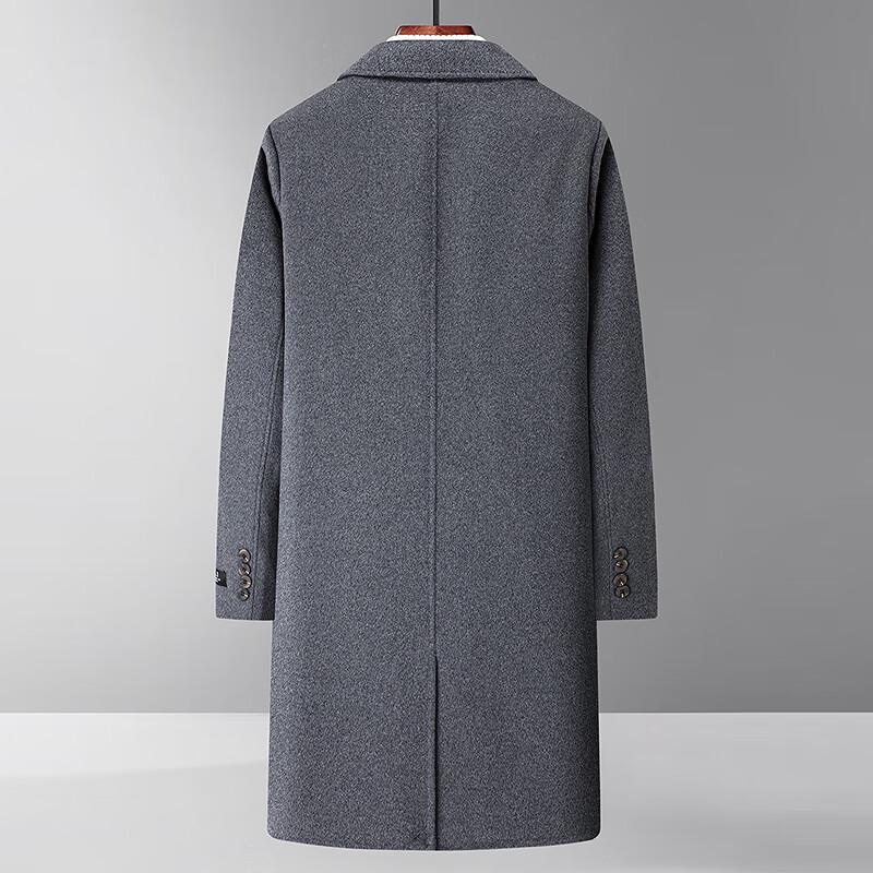 FAPAI Men's Double-Faced Wool Mid-Length Overcoat