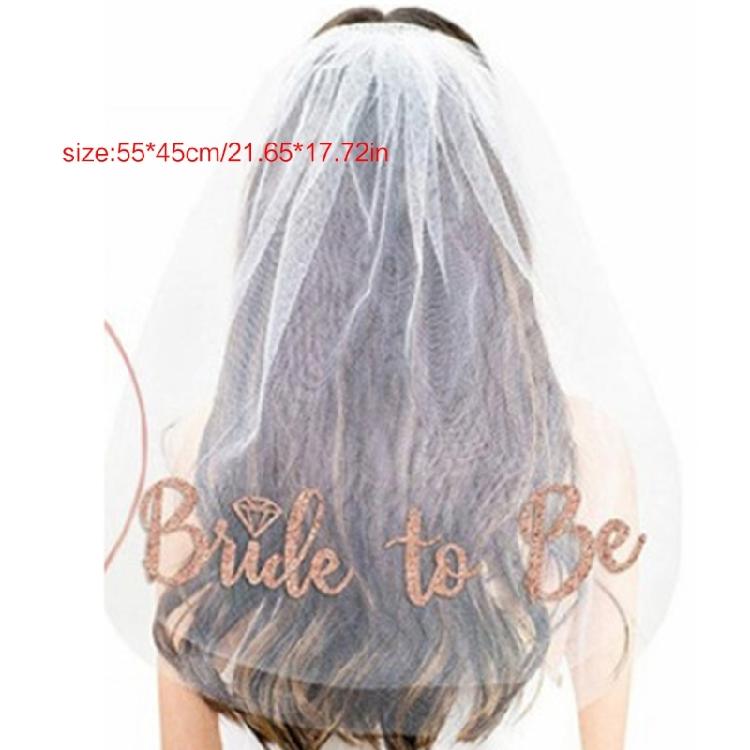 Bachelorette Party Veil Bride To- Be Veil Bride Veil For Wedding Veil Short Veil