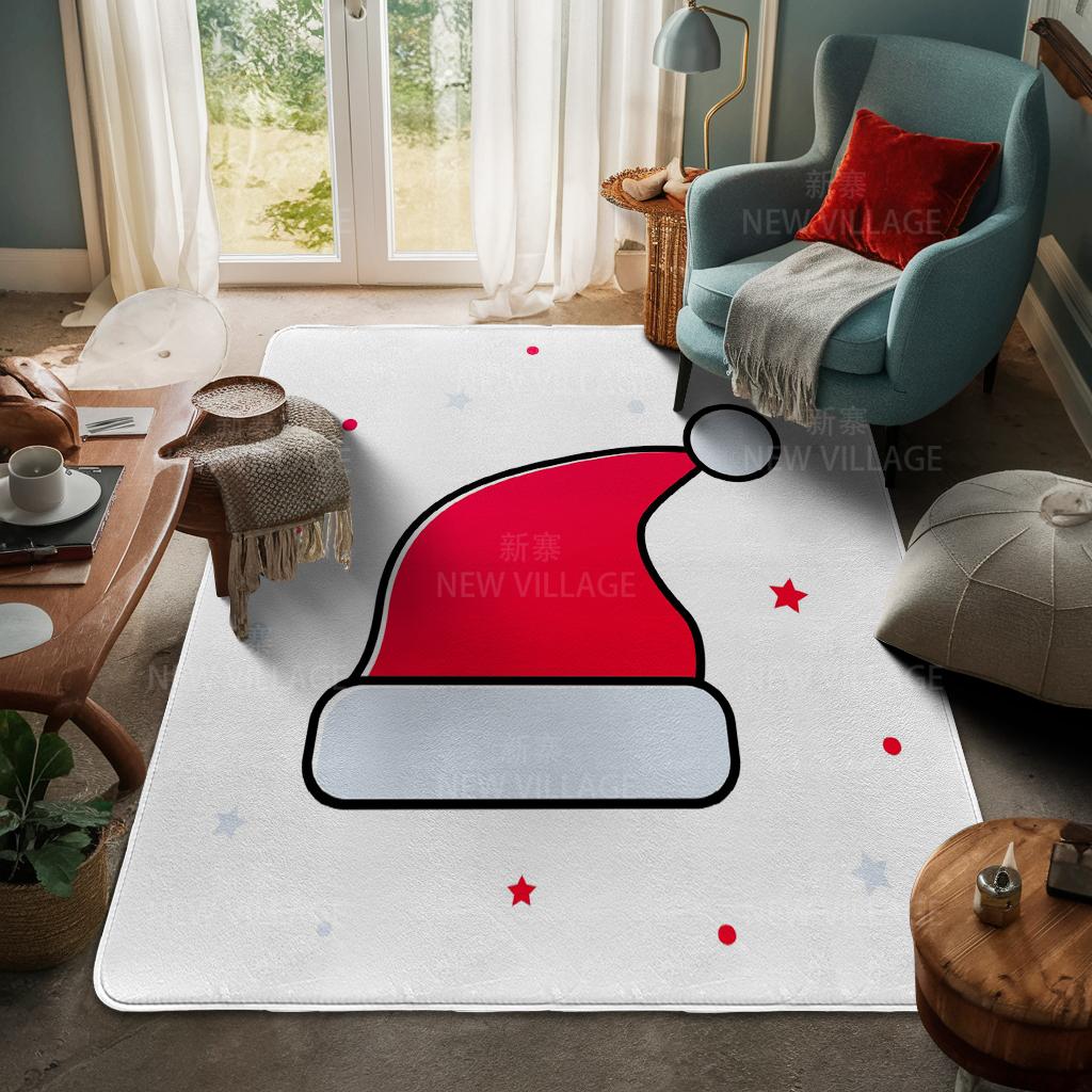 House Entrance Carpet Home Door Mat Living Room Bath Foot Bathroom Non-slip Water Absorption Rugs Bath Merry Christmas Winter
