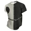 Men's Printed Short Sleeve T-Shirt Lightweight Breathable Round Neck Casual for Halloween