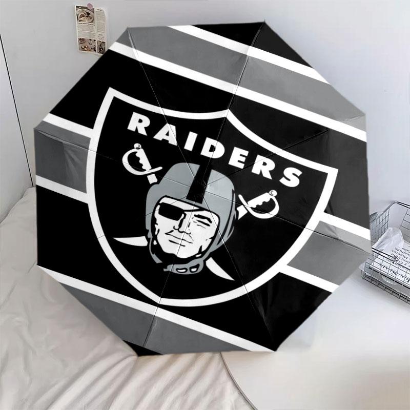Las Vegas Raiders pattern, automatic folding umbrella, portable and foldable design, 8 ribs, a Christmas or birthday gift.