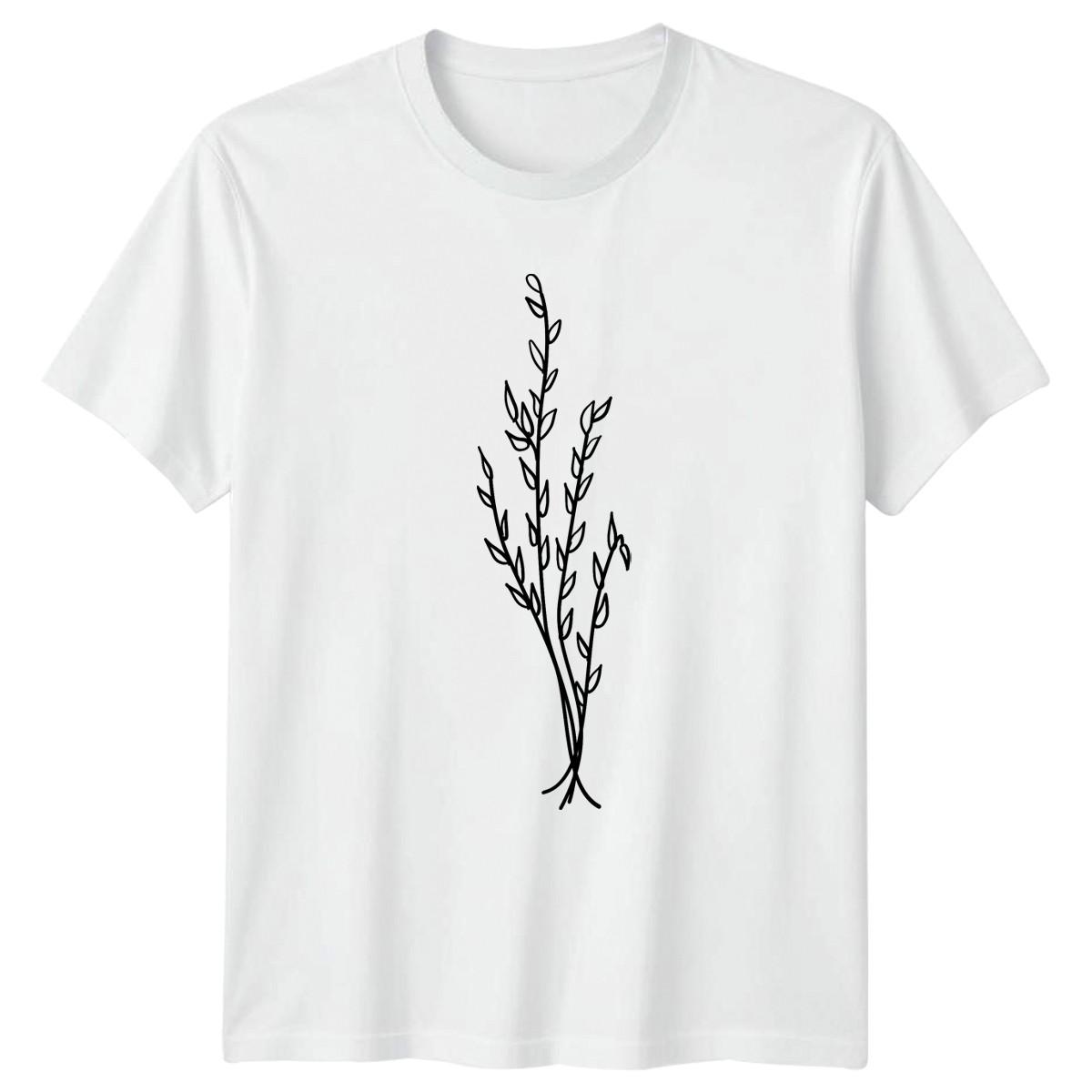Minimalist Botanical Plant Art T-Shirt Minimalist Foliage Nature Birthday Gift XXXL