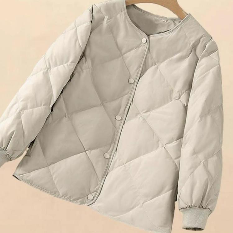 Women Fashion Coat Office Lady Tops Autumn Winter Solid V-Neck Thin Long Sleeve Single Breasted Parkas with Pockets