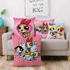 Anime Powerpuffs Girlss Pillow Covers Cartoon Sofa Decorative Home Double-Sided Printing Short Plush Cute Cushion Cover