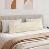 Sofa Cushions 2 Pieces Beige 145 X 40 Cm Fabric