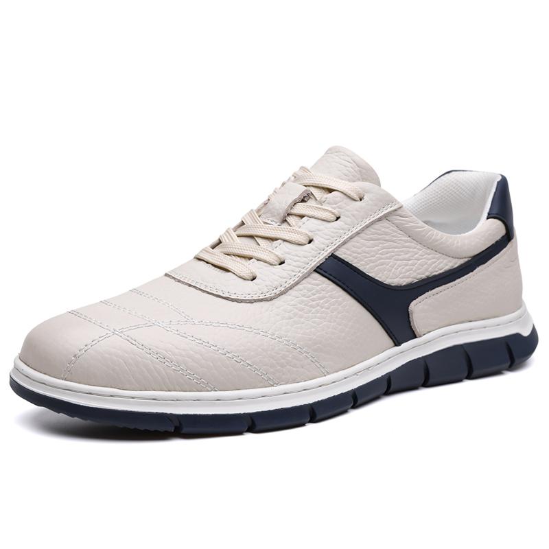 Premium Soft Leather Casual Shoes for Men Suitable for Weekend Trips Sneakers Daily Matching Male Treking Footwear Sports Flats