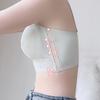 Strapless Bra for Women Anti Slip Gathered Anti Falling No Steel Ring Wrapped Strapless Bra Summer Thin Bra