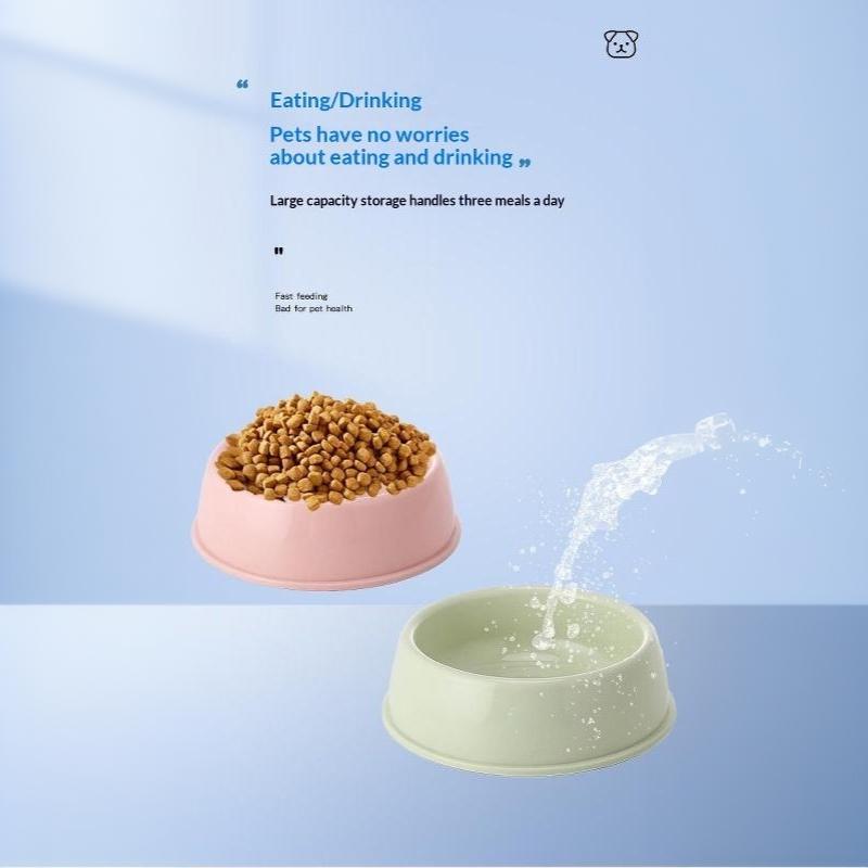 Thickened Non-slip Plastic Pet Bowls Lightweight Portable for Dogs Cats Outdoor Hiking Feeding