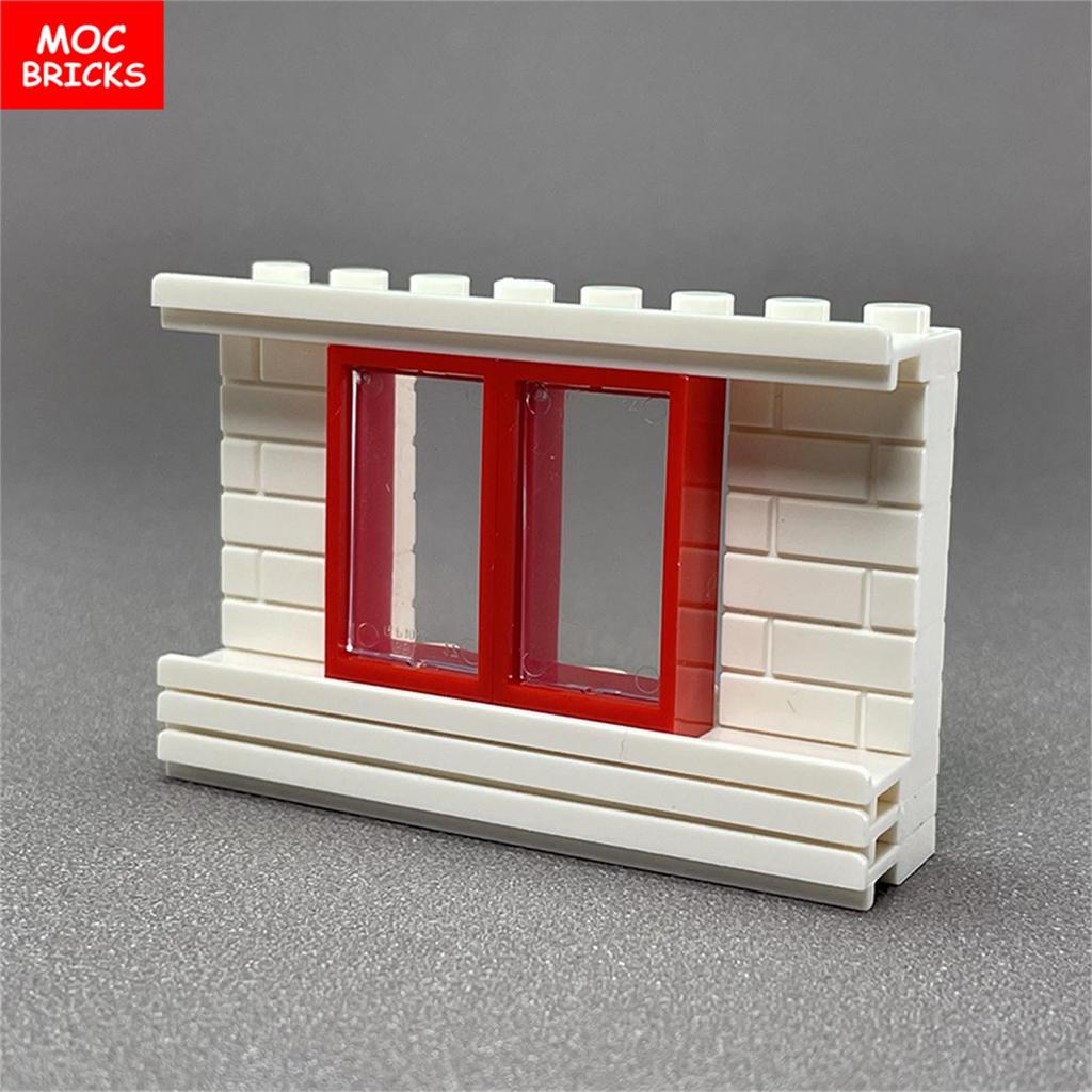 MOC Bricks Fence Railing Window Stairs Ladder Gate DIY Garden House Architecture Accessories Building Blocks Children's Toys