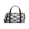 MK Zooey Logo Print Chain Zip Boston Bag Women Handbags Black Gray 35S3G3ZM6J-001