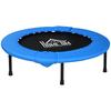 40" Mini Fitness Trampoline Home Gym Yoga Exercise Rebounder Indoor Outdoor Jumper with Safety Pad, Support Up To 150 KG, Blue and Black