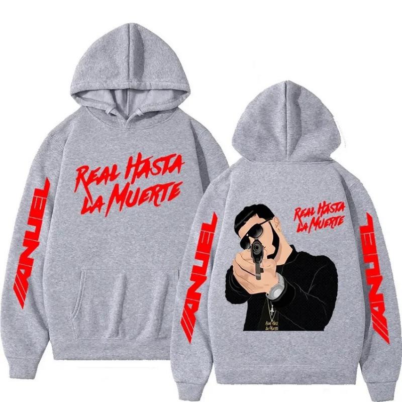 Anuel AA European Fit: Real Hasta La Muerte Print Oversized Tee