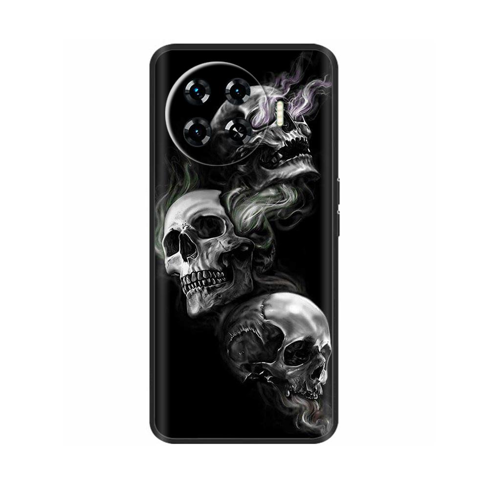 For Tecno Spark 20 Pro Plus Case Cover Shockproof Liquid Silicone Funda for Tecno Spark20 Pro Plus Phone Back Cover Skull Coque