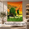 Adventure Time Cartoon Tapestry, Personalized Custom Text, Wall Hanging Tapestry For Living Room Home Wall Decor