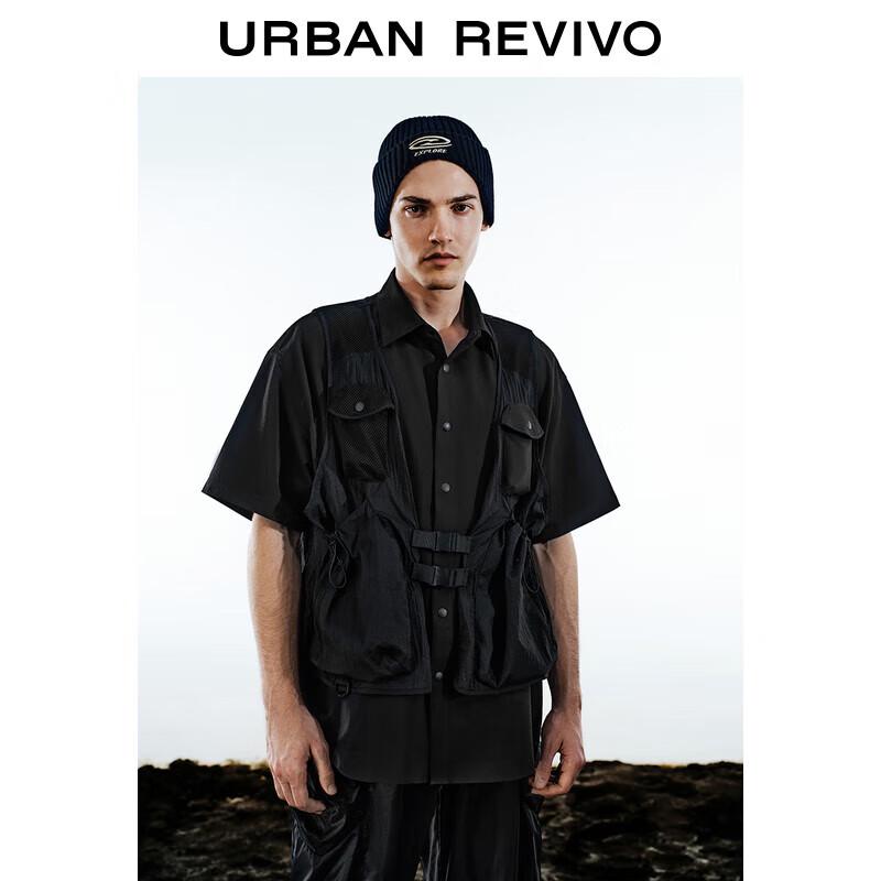 UR Men s Summer Workwear Multi-Pocket Short Sleeve Shirt S