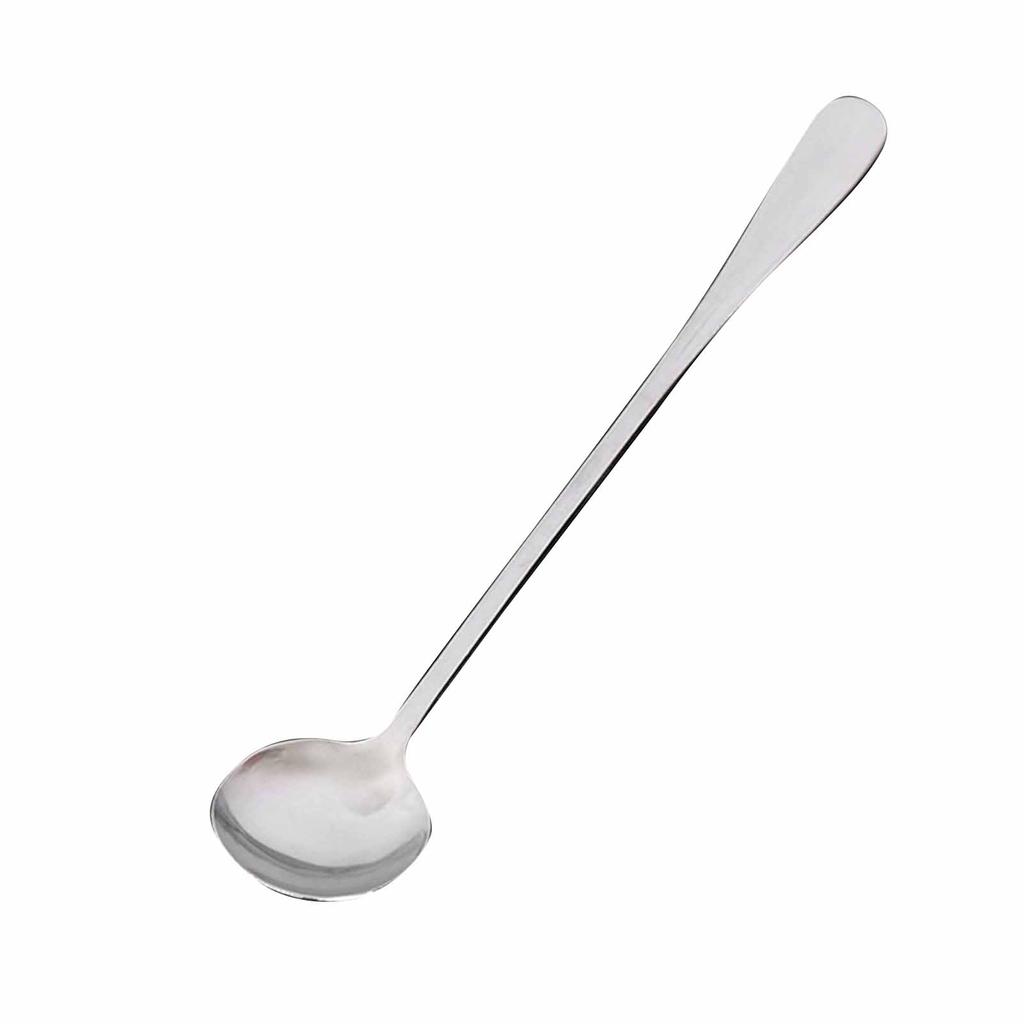 Coffee Spoon Stainless Steel Round Tea Dessert Sugar Stirring Spoon Long Handle for Cafe Kitchen