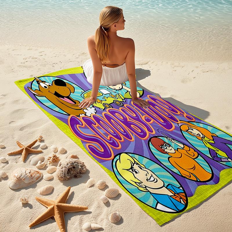 Halloween fantasy comedy adventure cartoon movie Scooby-Doo towel outdoor camping vacation swimming beach towel outdoor absorbent bath towel Y16