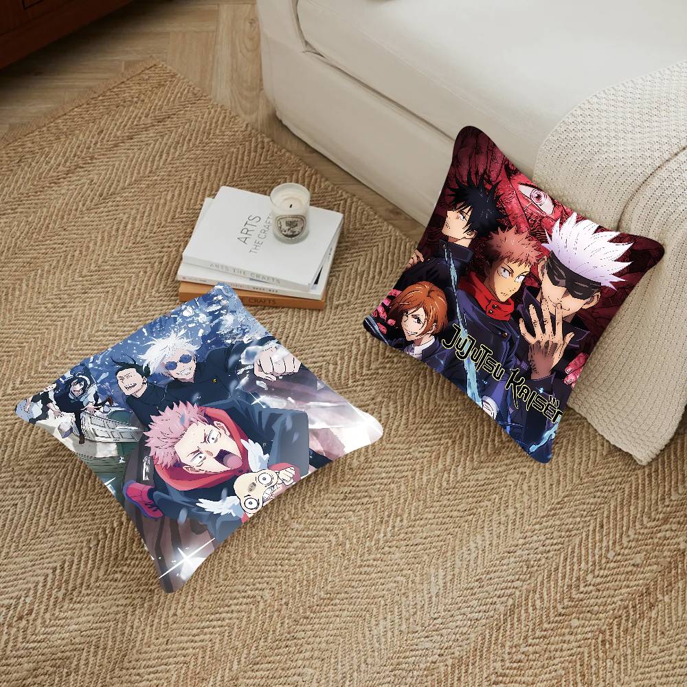 Anime J-Jujutsu-Kaisen Pillowcase Toon Gift Cushion Cover Bedroom Home Sofa Chair Seat Decor Pillow Case