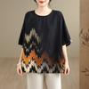 DIMANAF 2026 Plus Size New T-Shirt Women Print Loose Casual Lady Tops Tees Shirts Oversize Summer
