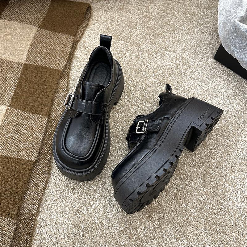 Summer Shoes Ladies Female Footwear Autumn Clogs Platform British Style 2024 Women's Slip-on Dress Fall Retro New Creepe