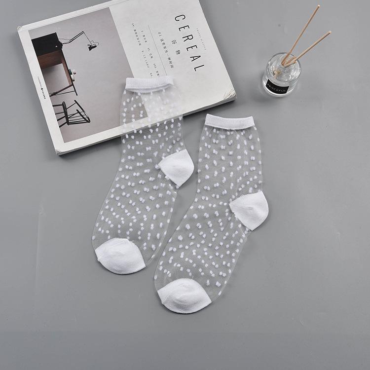 Skarpetki damskie wiosenno-letnie cienkie przezroczyste szklane pończochy skarpetki kryształowe Japońskie skarpetki skarpetki łódkowe