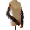Ruffled Glove Easy Elegant Arm Cover Pearls Long Sleeve Decorative Tulle for Wedding False Pearls Gloves Sheer
