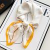 Light Green Elegant Lotus Hangzhou Silk Imitation Silk Small Square Scarf Women'S Scarf Shawl Mother Silk Scarf