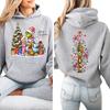Women's Christmas Print Hooded Sweatshirt Lightweight Long Sleeve Pullover for Holiday
