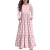 Girls' Maxi Dress Casual Holiday Dresses - Long Sleeve Dress With Pockets For 4-14Y